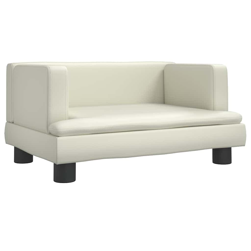 Lettino per Cani Crema 60x40x30 cm in Similpelle — miniatura 2 di 6