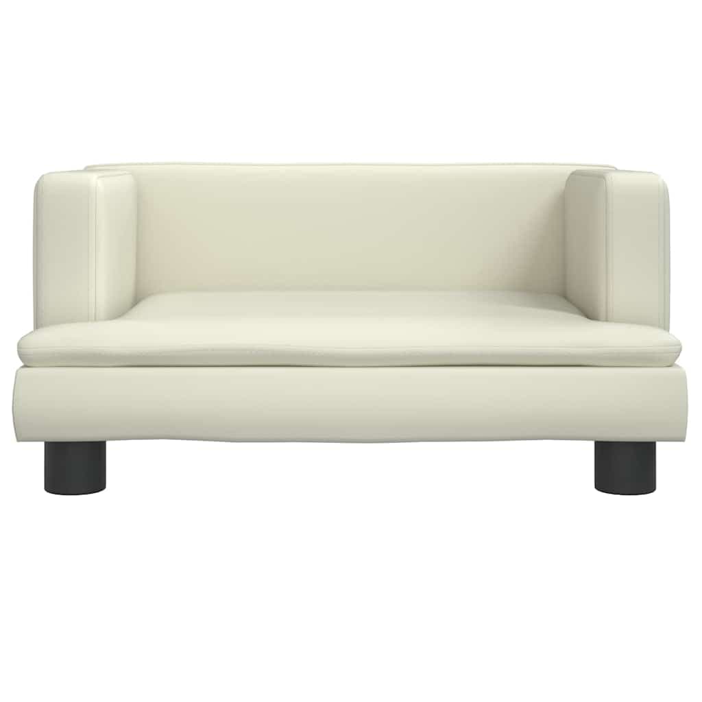 Lettino per Cani Crema 60x40x30 cm in Similpelle — miniatura 3 di 6