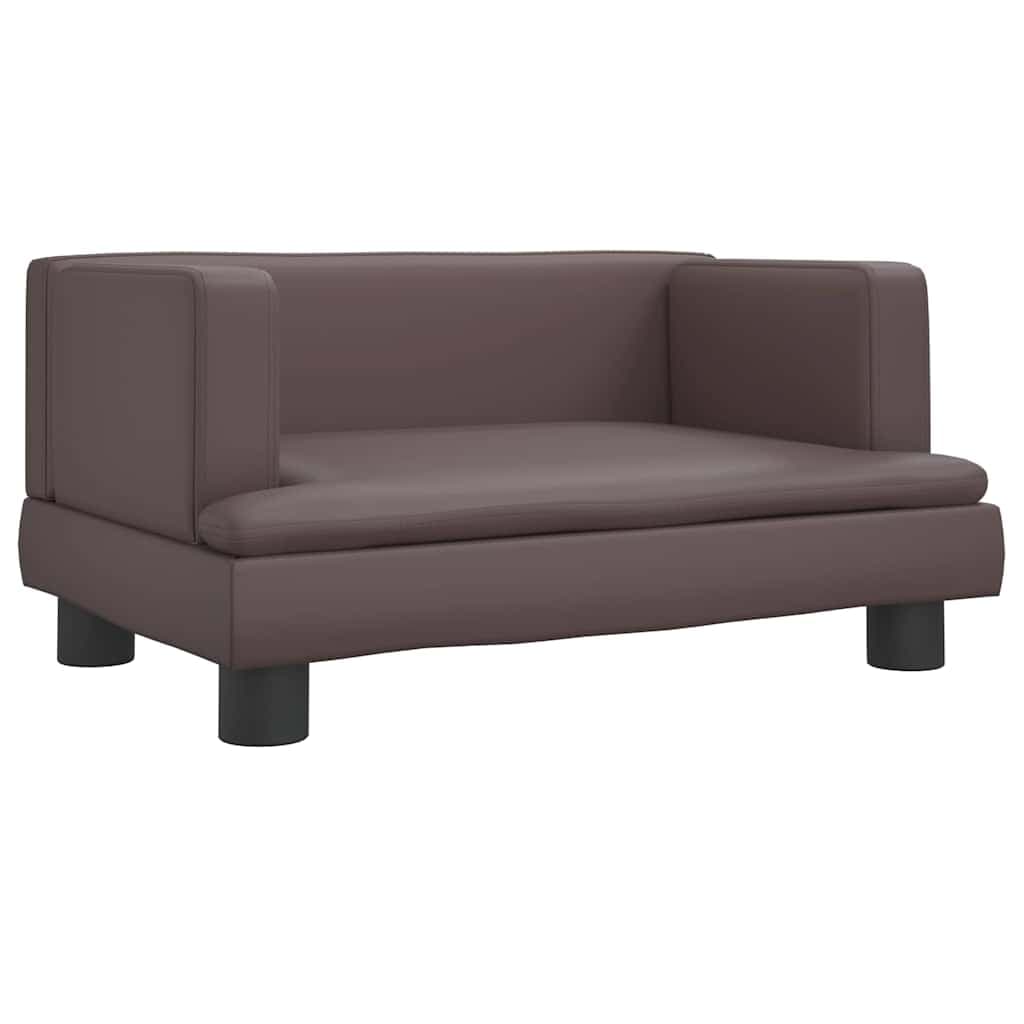 Lettino per Cani Marrone 60x40x30 cm in Similpelle — miniatura 2 di 6