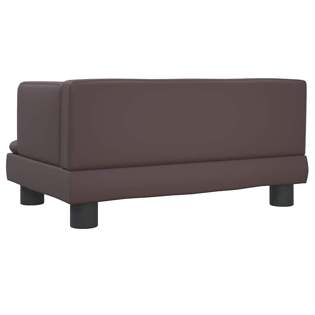 Lettino per Cani Marrone 60x40x30 cm in Similpelle — miniatura 4 di 6