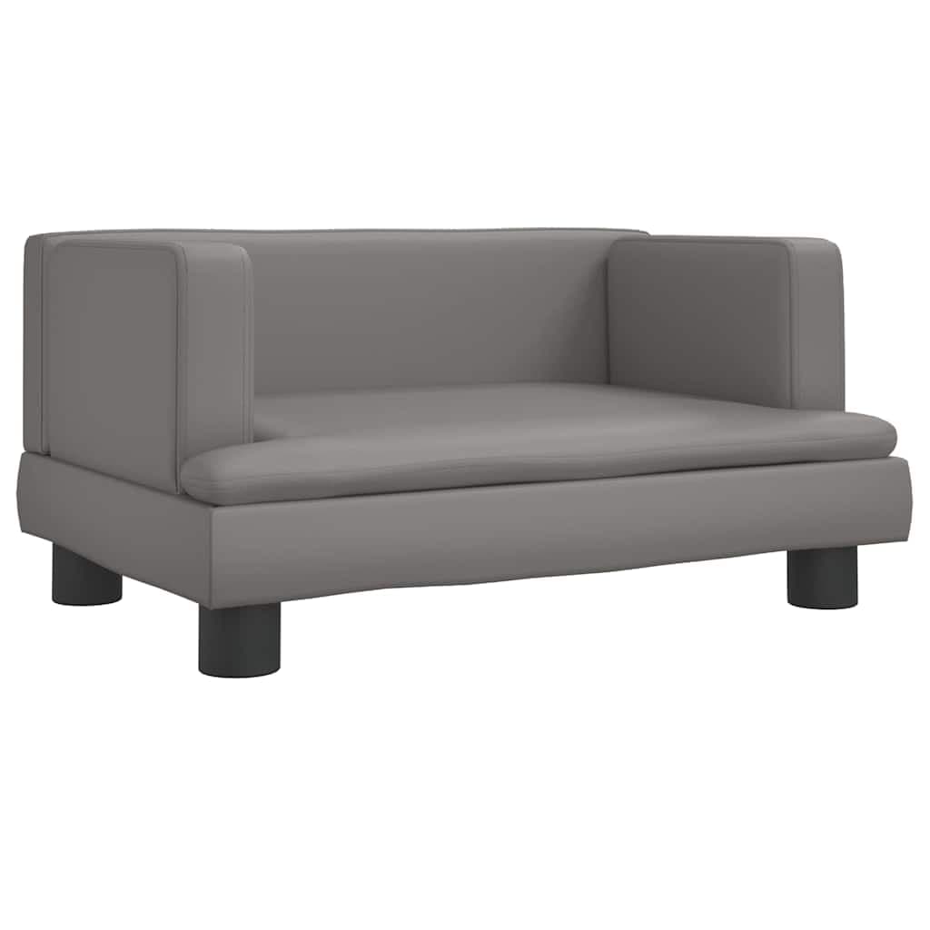 Lettino per Cani Grigio 60x40x30 cm in Similpelle — miniatura 2 di 6