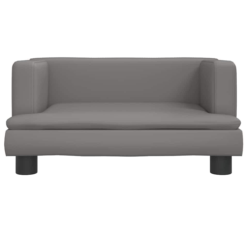 Lettino per Cani Grigio 60x40x30 cm in Similpelle — miniatura 3 di 6
