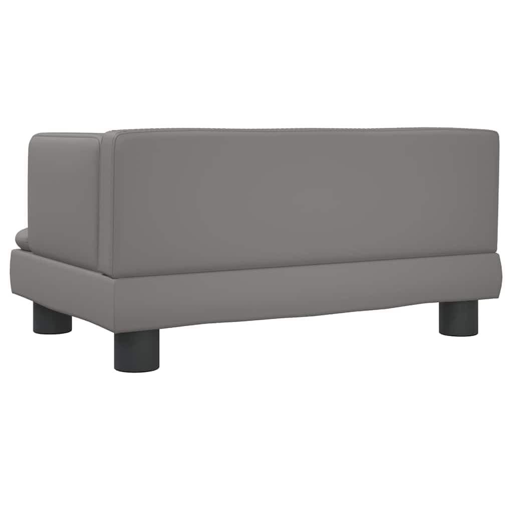 Lettino per Cani Grigio 60x40x30 cm in Similpelle — miniatura 4 di 6