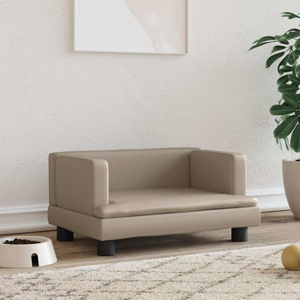 Lettino per Cani Cappuccino 60x40x30 cm in Similpelle — miniatura 1 di 6