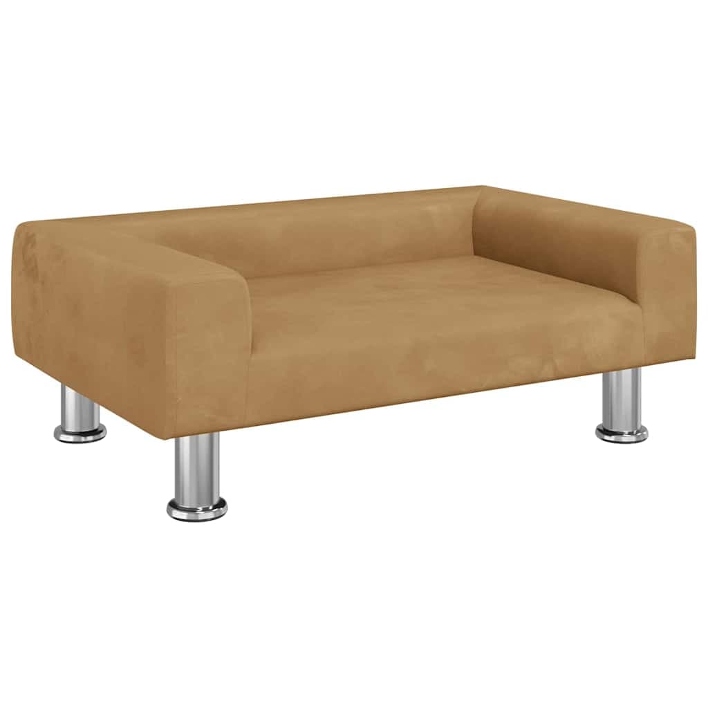 Lettino per Cani Marrone 70x45x26,5 cm in Velluto — miniatura 2 di 6