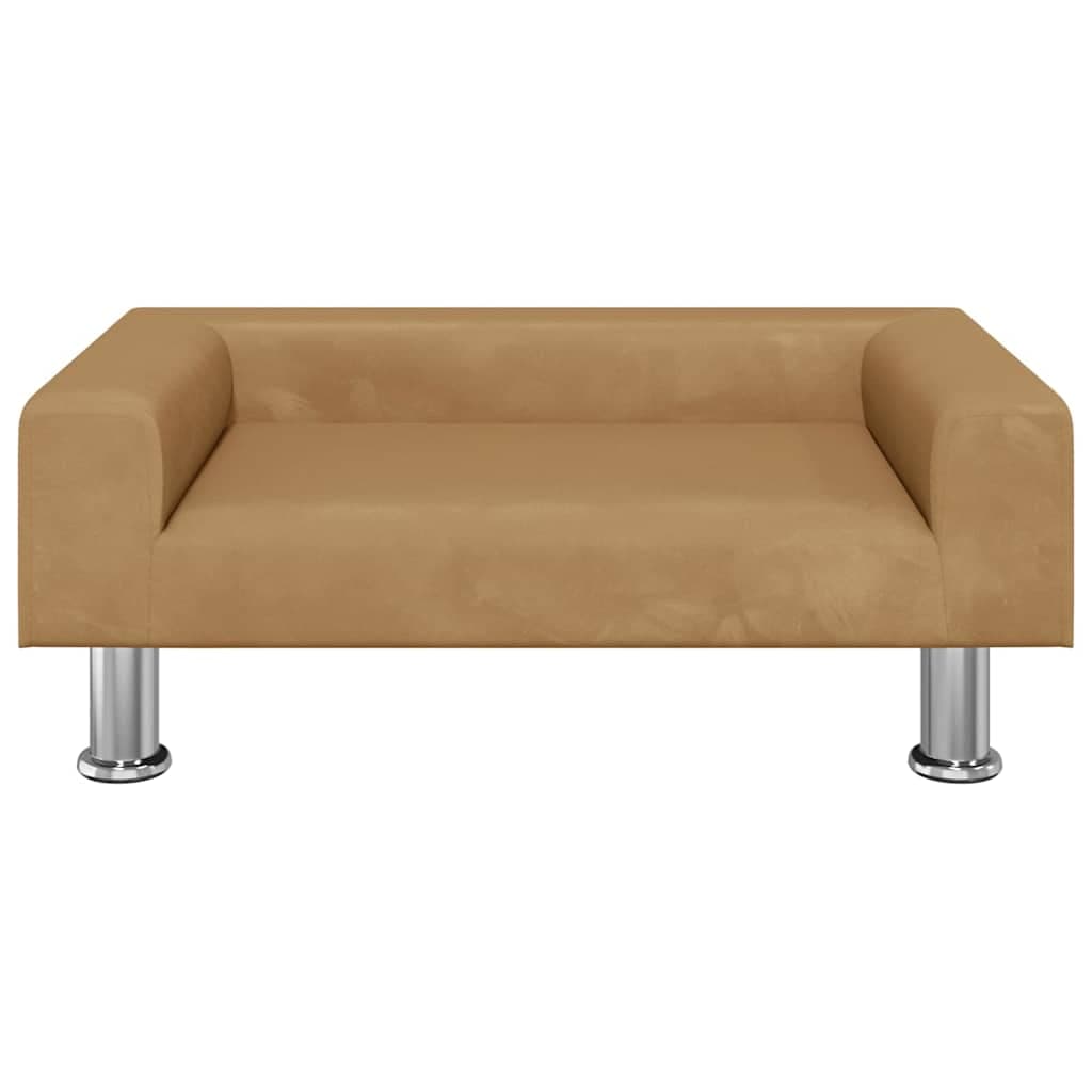 Lettino per Cani Marrone 70x45x26,5 cm in Velluto — miniatura 3 di 6