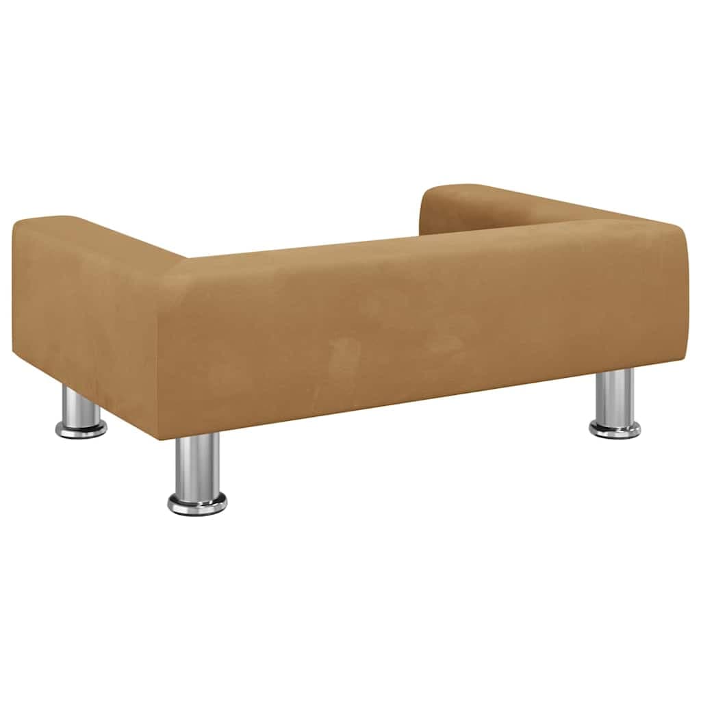 Lettino per Cani Marrone 70x45x26,5 cm in Velluto — miniatura 4 di 6