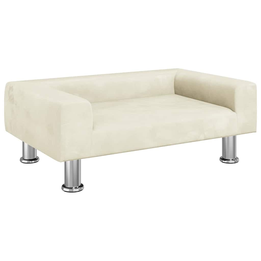 Lettino per Cani Crema 70x45x26,5 cm in Velluto — miniatura 2 di 6
