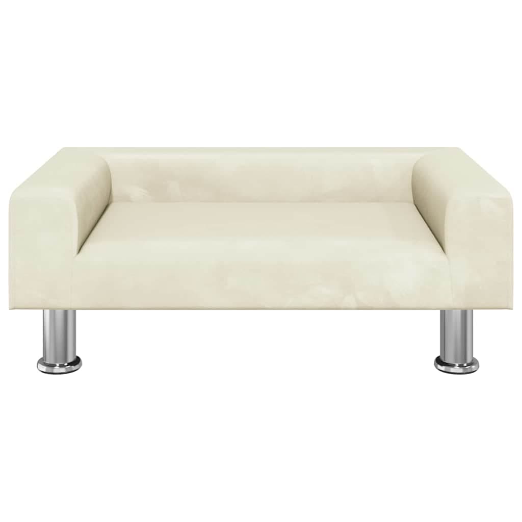 Lettino per Cani Crema 70x45x26,5 cm in Velluto — miniatura 3 di 6