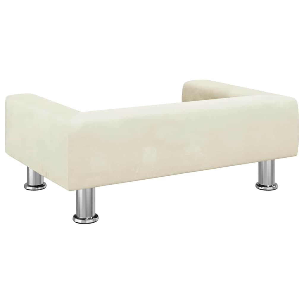 Lettino per Cani Crema 70x45x26,5 cm in Velluto — miniatura 4 di 6