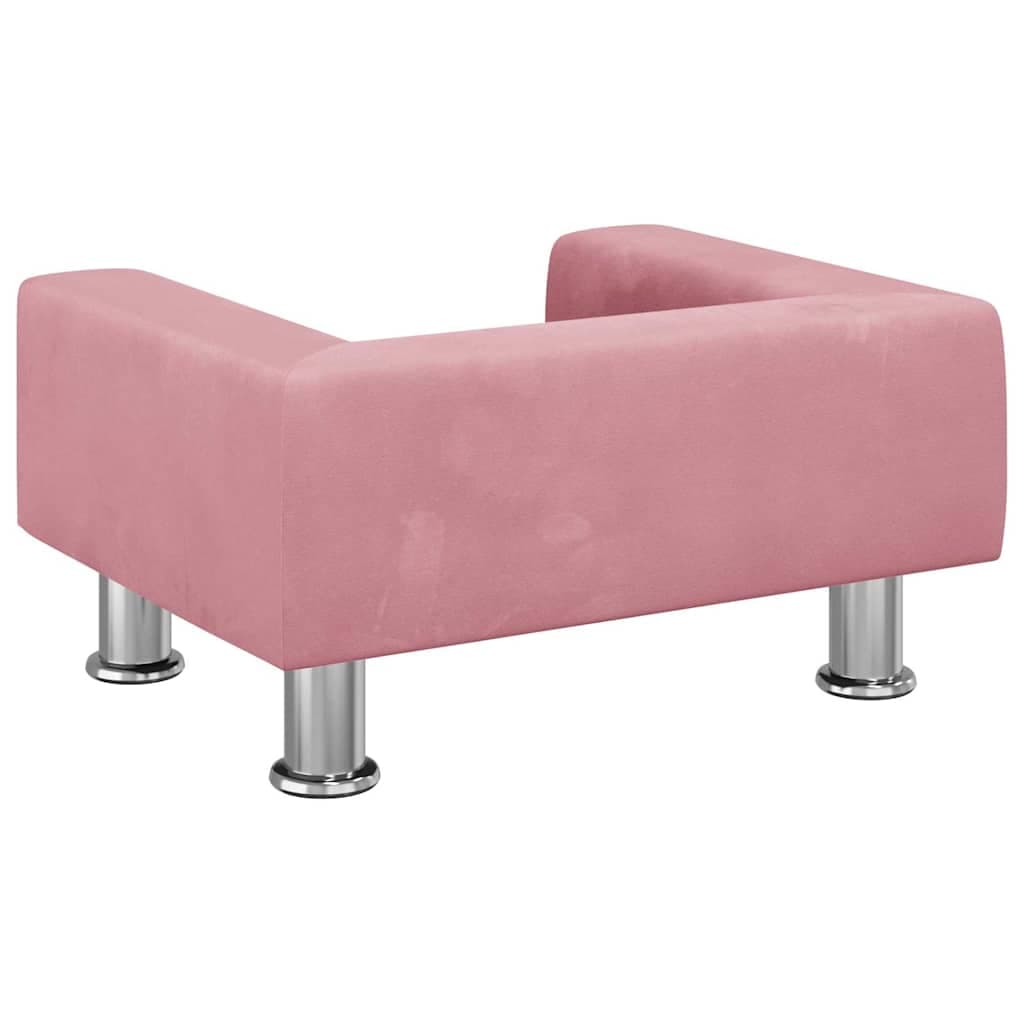 Lettino per Cani Rosa 50x40x26,5 cm in Velluto — miniatura 4 di 6