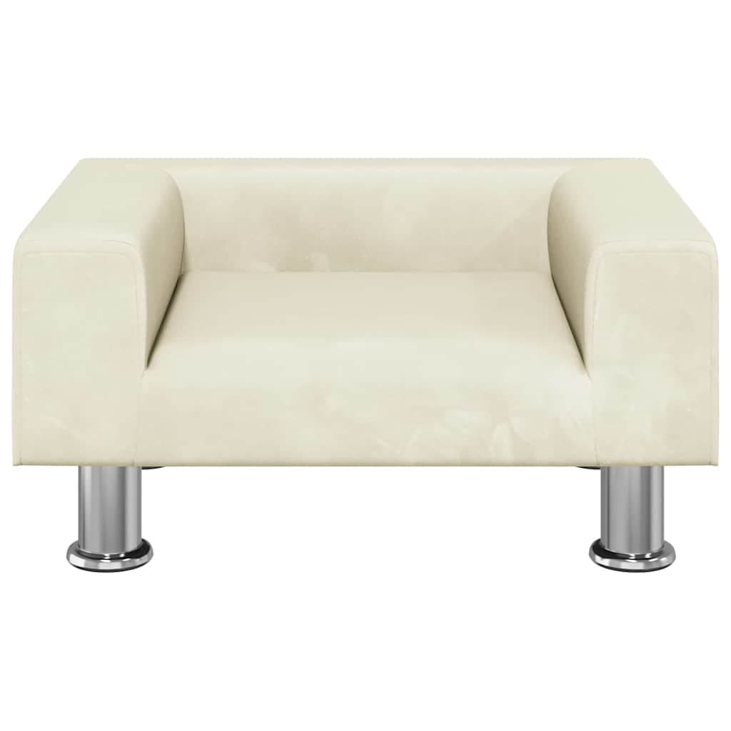 Lettino per Cani Crema 50x40x26,5 cm in Velluto — miniatura 3 di 6