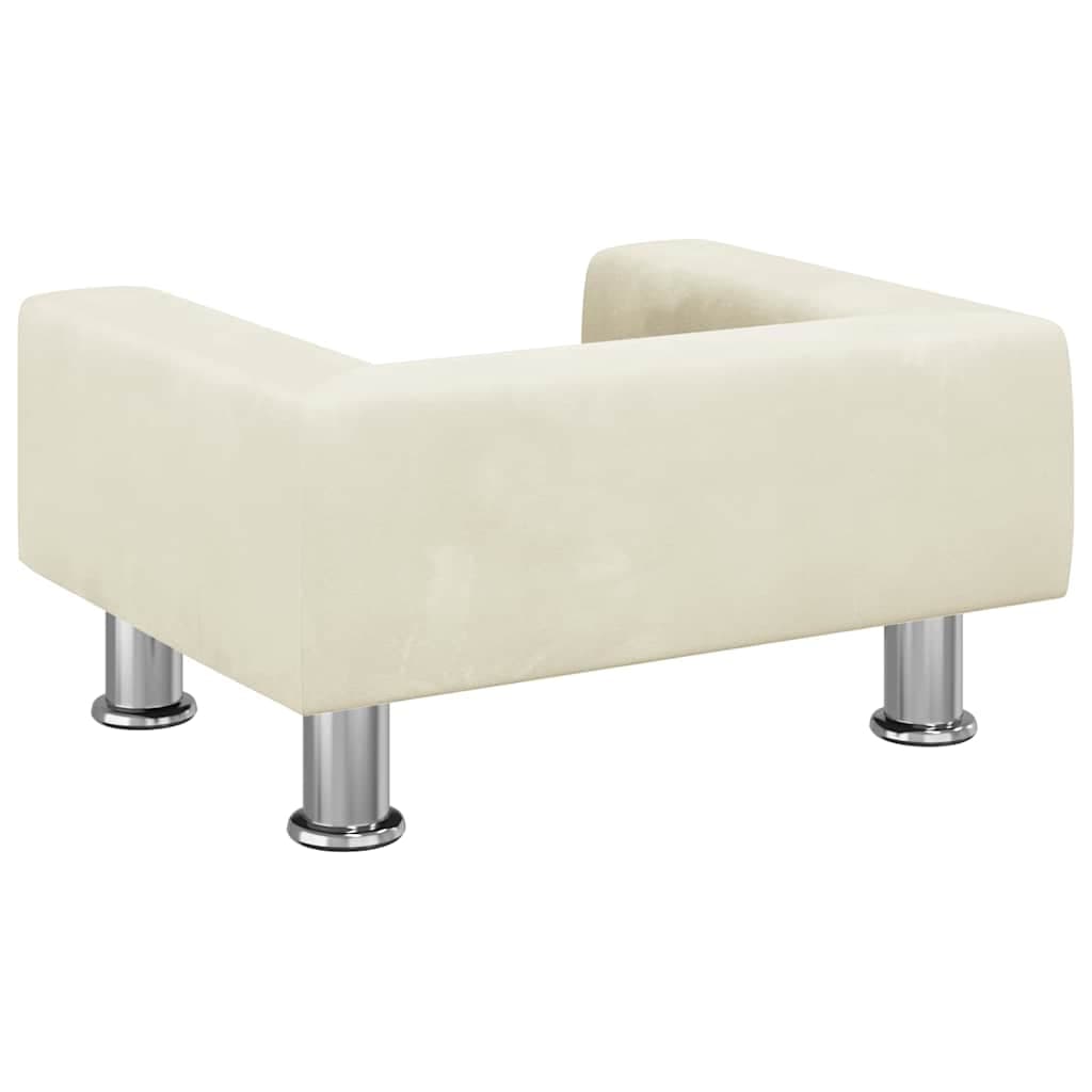 Lettino per Cani Crema 50x40x26,5 cm in Velluto — miniatura 4 di 6