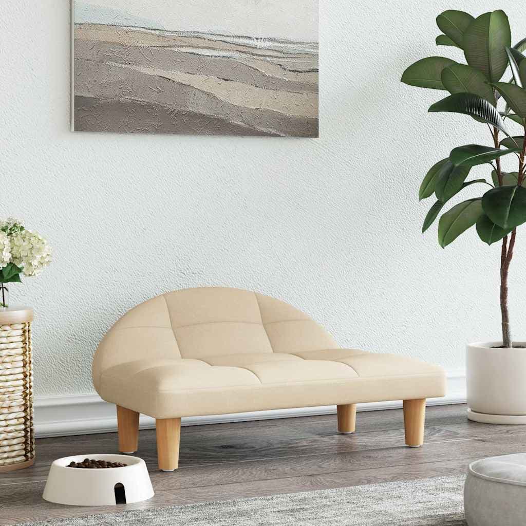 Lettino per Cani Crema 70x52x30 cm in Tessuto — miniatura 1 di 6