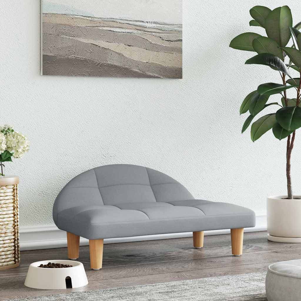 Lettino per Cani Grigio Chiaro 70x52x30 cm in Tessuto — miniatura 1 di 6