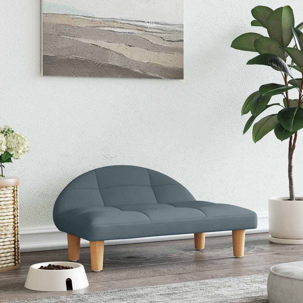 Lettino per Cani Grigio Scuro 70x52x30 cm in Tessuto — miniatura 1 di 6