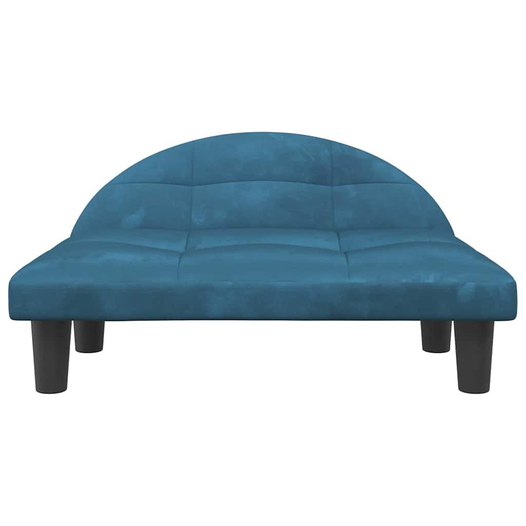 Lettino per Cani Blu 70x52x30 cm in Velluto — miniatura 3 di 6