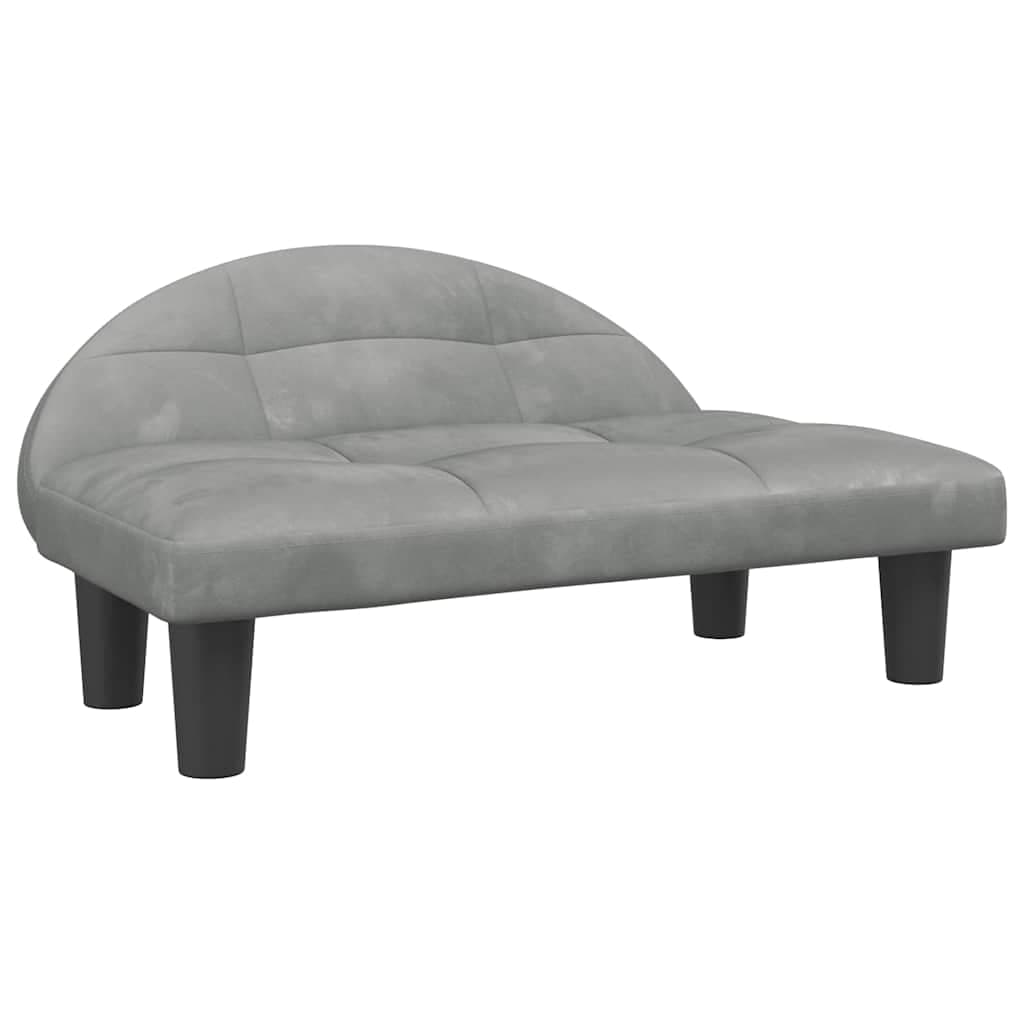 Lettino per Cani Grigio Chiaro 970x52x30 cm in Velluto — miniatura 2 di 6