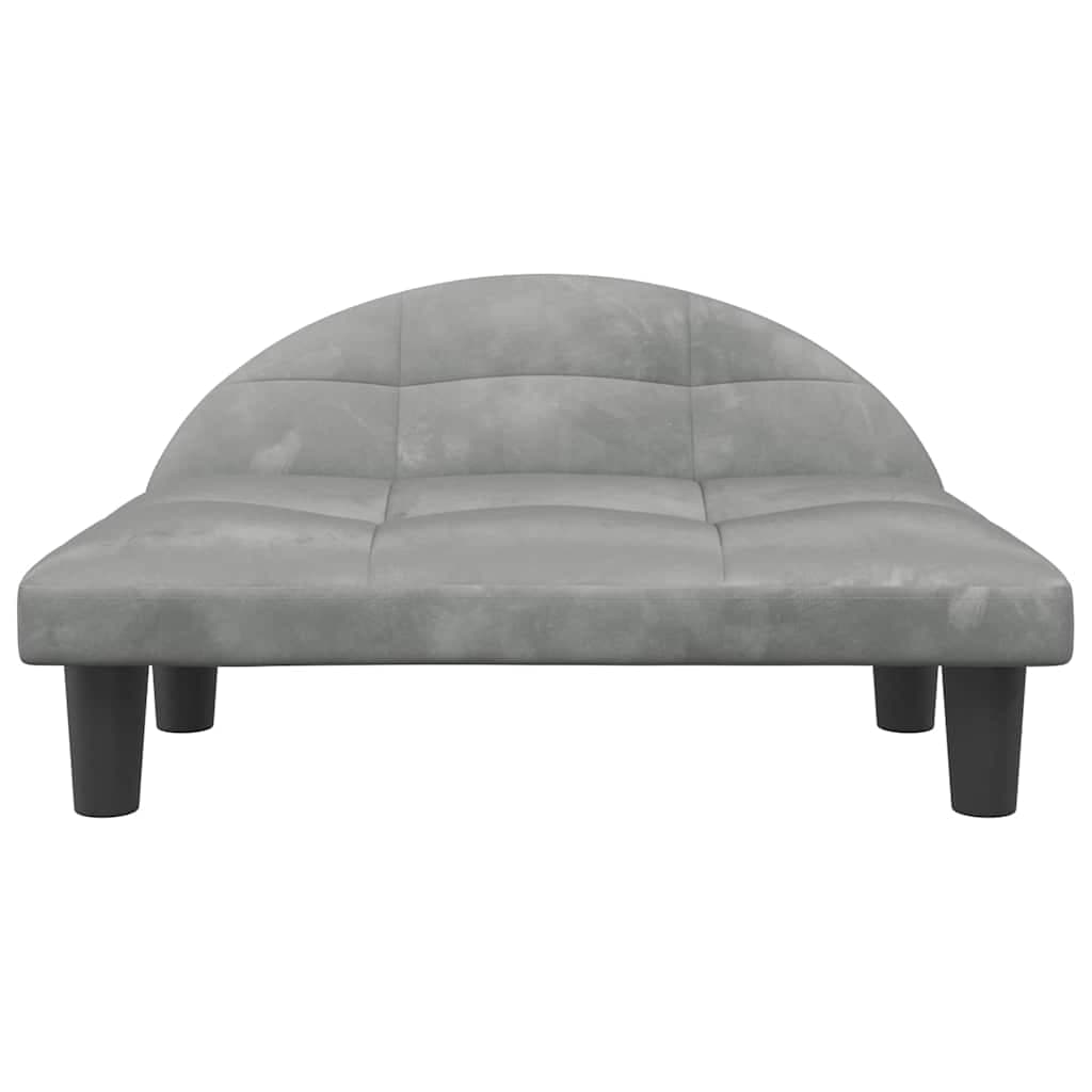 Lettino per Cani Grigio Chiaro 970x52x30 cm in Velluto — miniatura 3 di 6