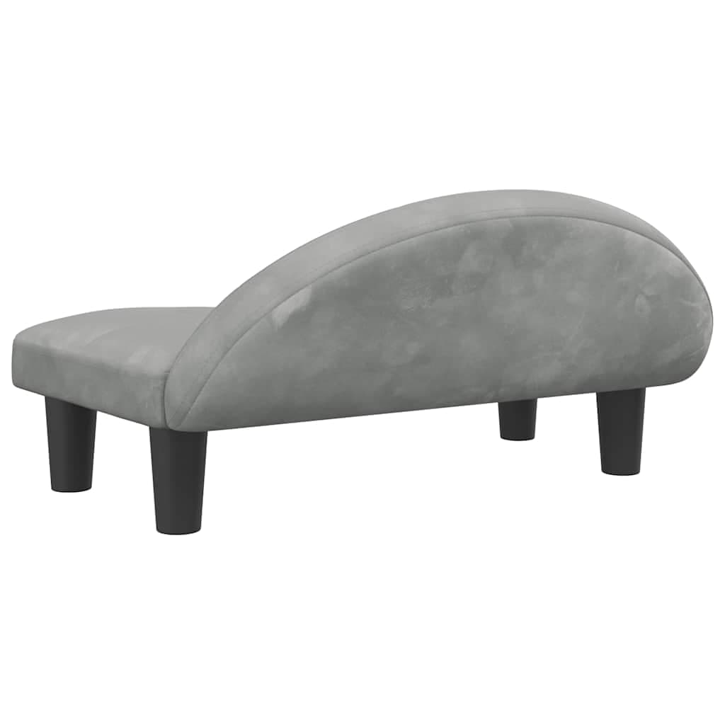 Lettino per Cani Grigio Chiaro 970x52x30 cm in Velluto — miniatura 4 di 6