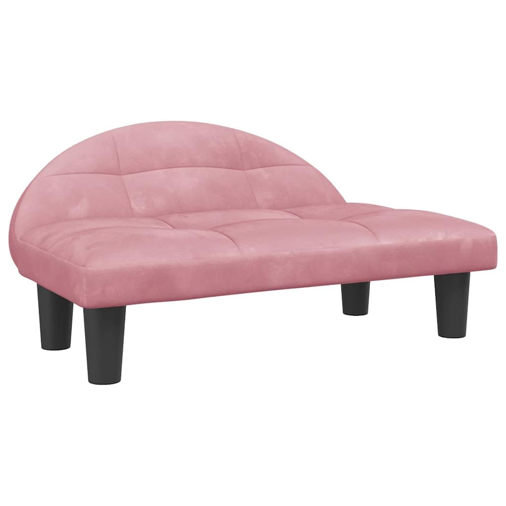 Lettino per Cani Rosa 70x52x30 cm in Velluto — miniatura 2 di 6