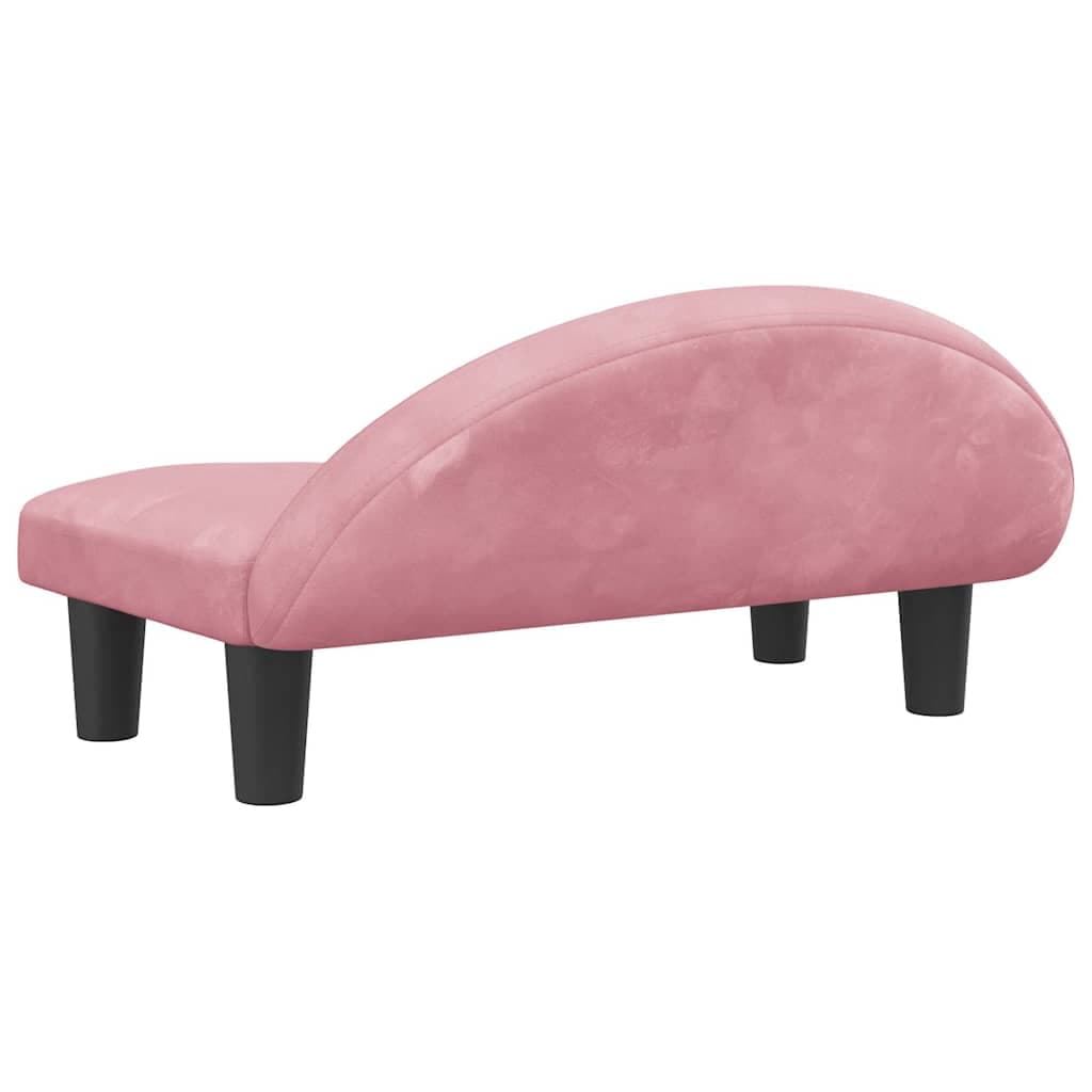 Lettino per Cani Rosa 70x52x30 cm in Velluto — miniatura 4 di 6