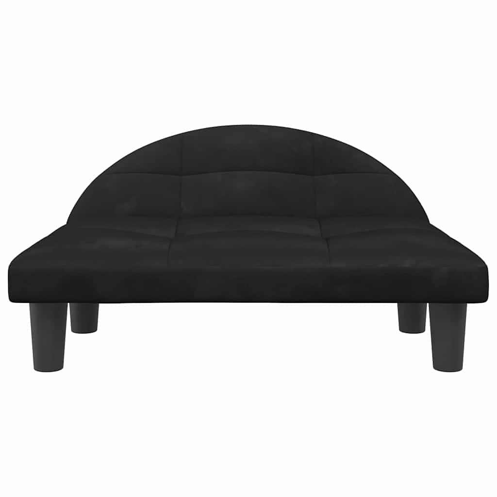 Lettino per Cani Nero 70x52x30 cm in Velluto — miniatura 3 di 6