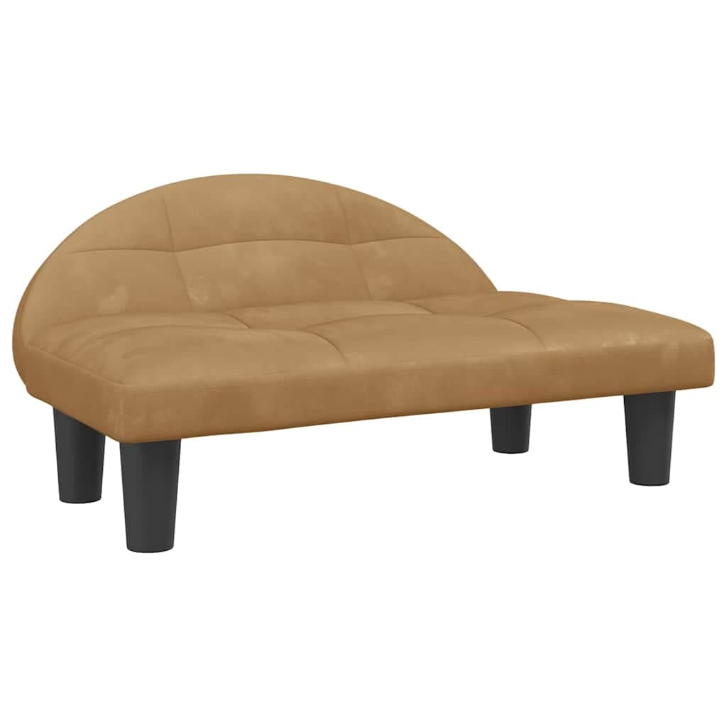 Lettino per Cani Marrone 70x52x30 cm in Velluto — miniatura 2 di 6