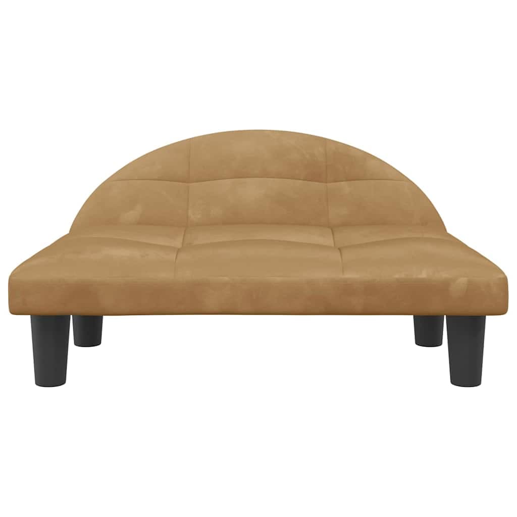 Lettino per Cani Marrone 70x52x30 cm in Velluto — miniatura 3 di 6