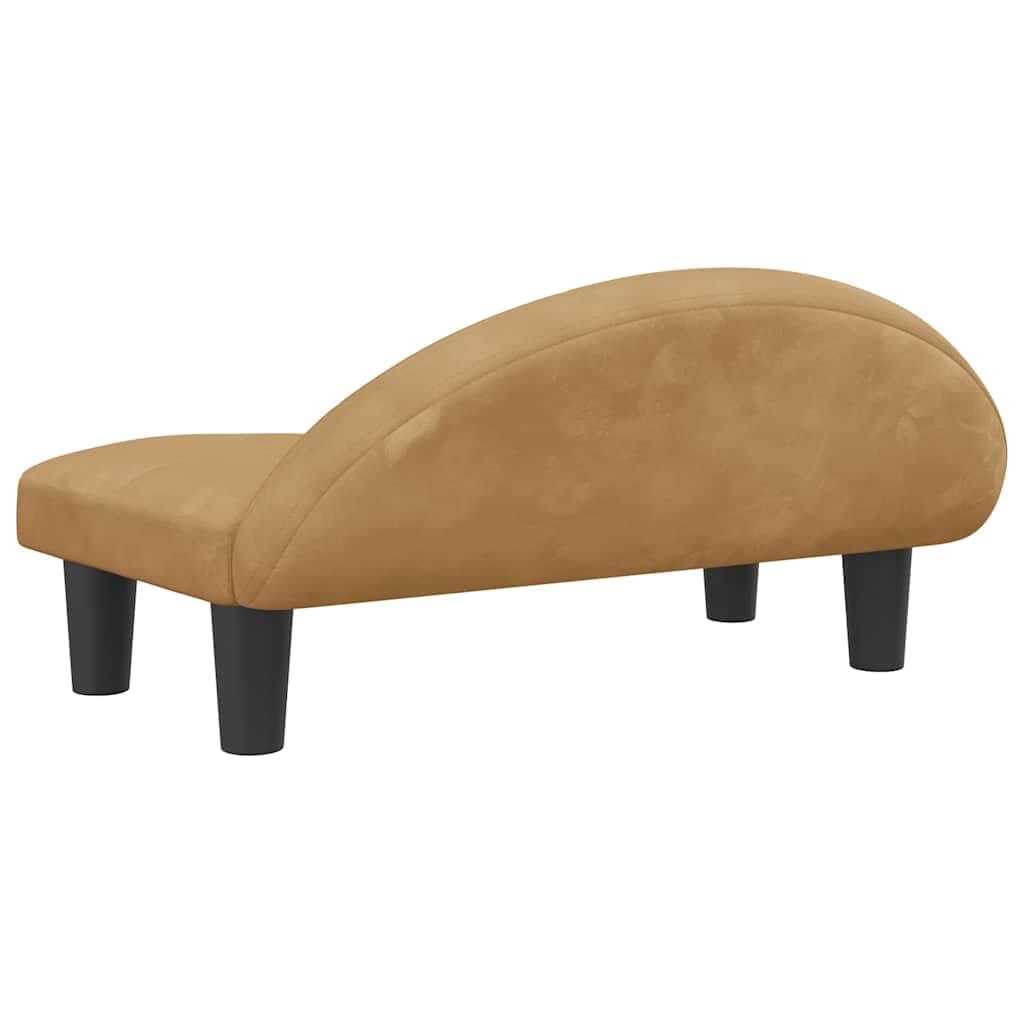 Lettino per Cani Marrone 70x52x30 cm in Velluto — miniatura 4 di 6