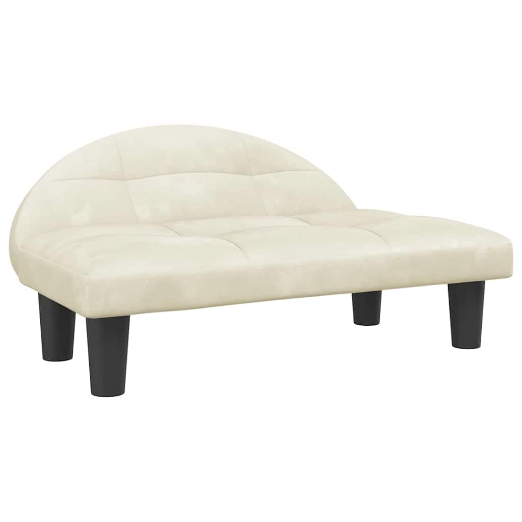 Lettino per Cani Crema 70x52x30 cm in Velluto — miniatura 2 di 6