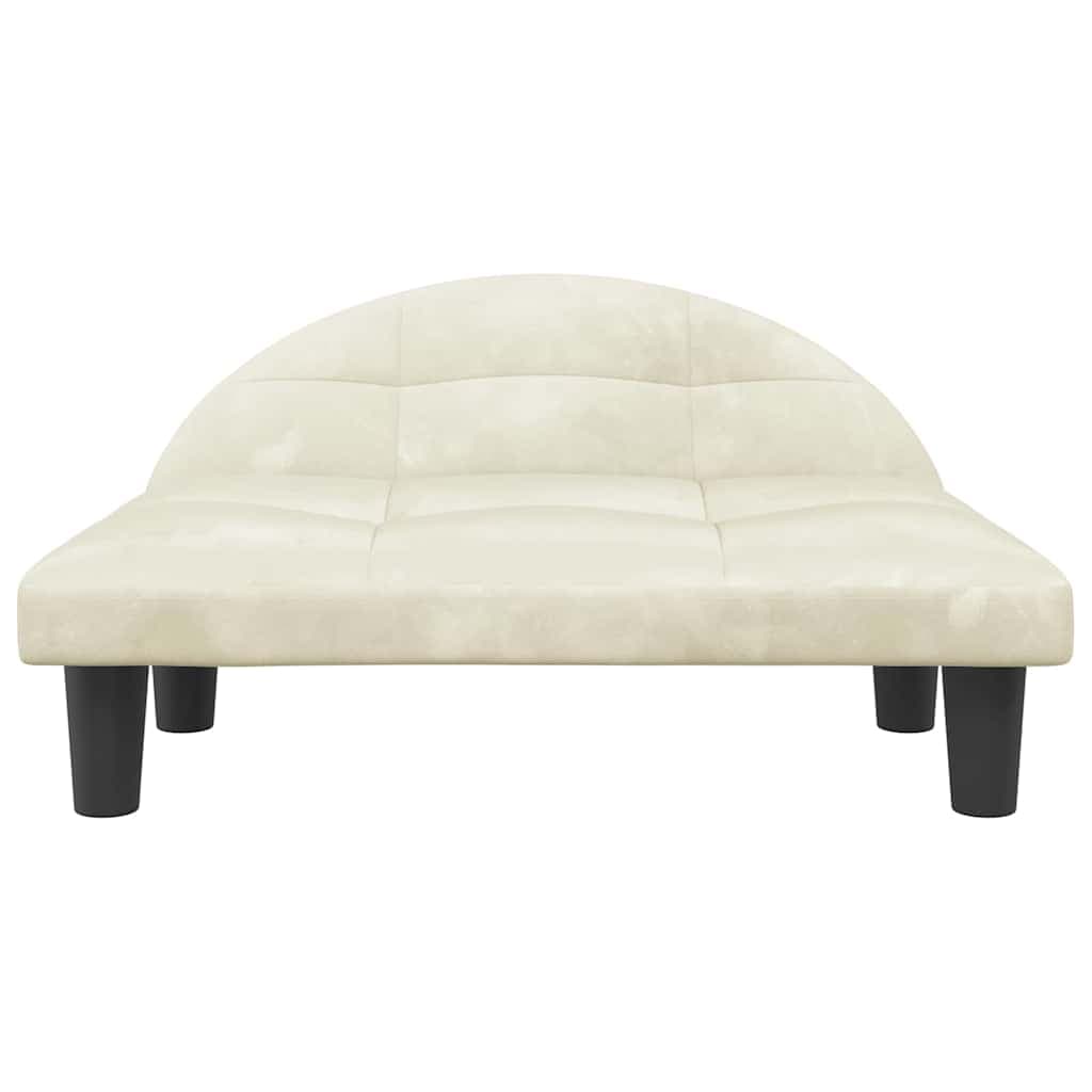 Lettino per Cani Crema 70x52x30 cm in Velluto — miniatura 3 di 6