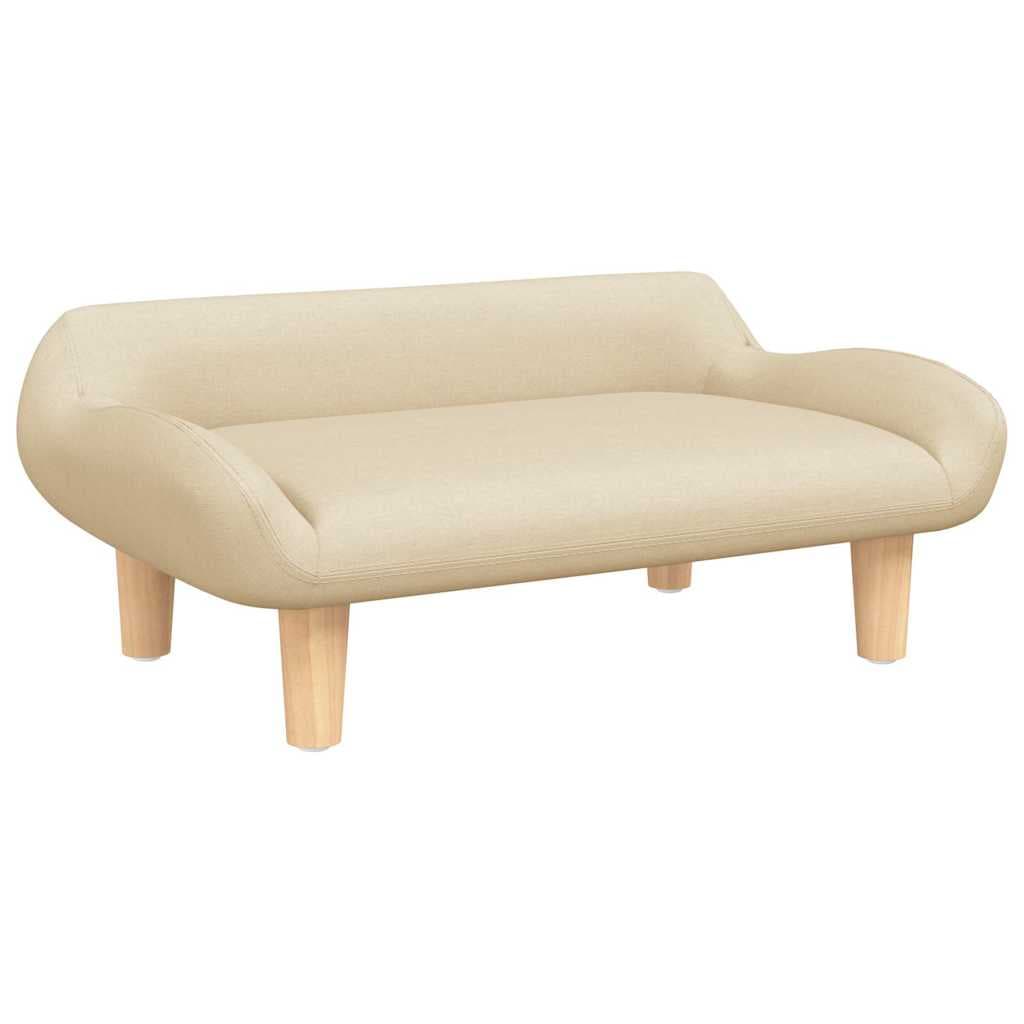 Lettino per Cani Crema 70x40x24 cm in Tessuto — miniatura 2 di 6
