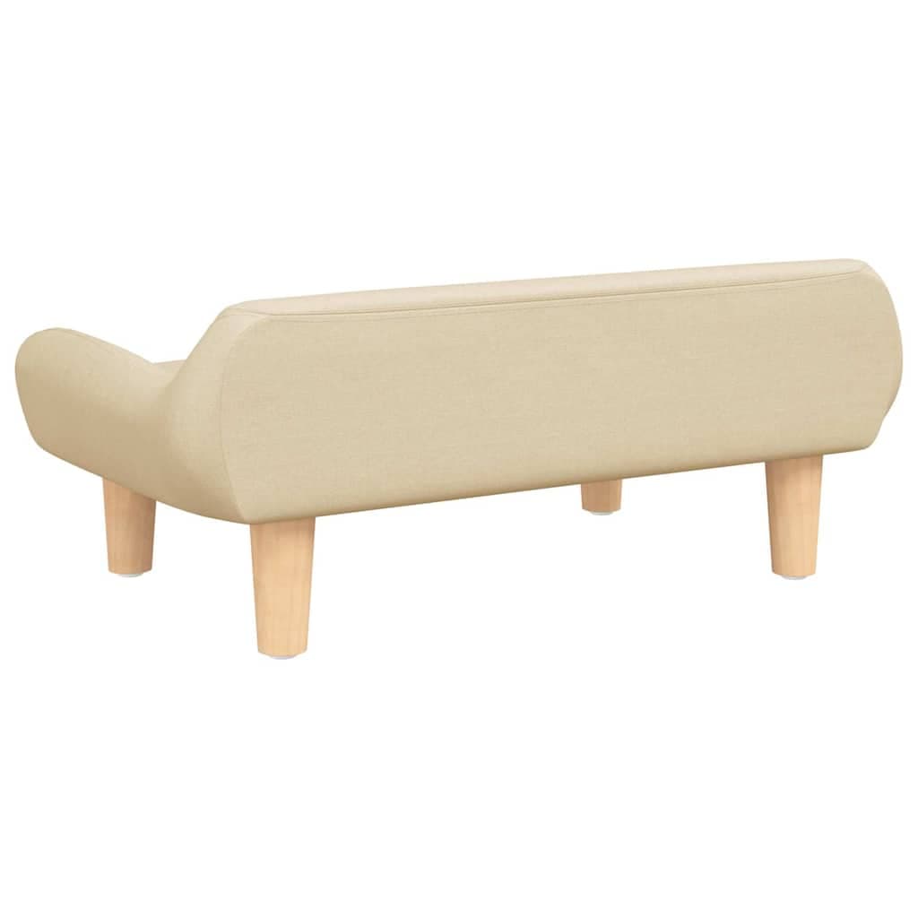 Lettino per Cani Crema 70x40x24 cm in Tessuto — miniatura 4 di 6
