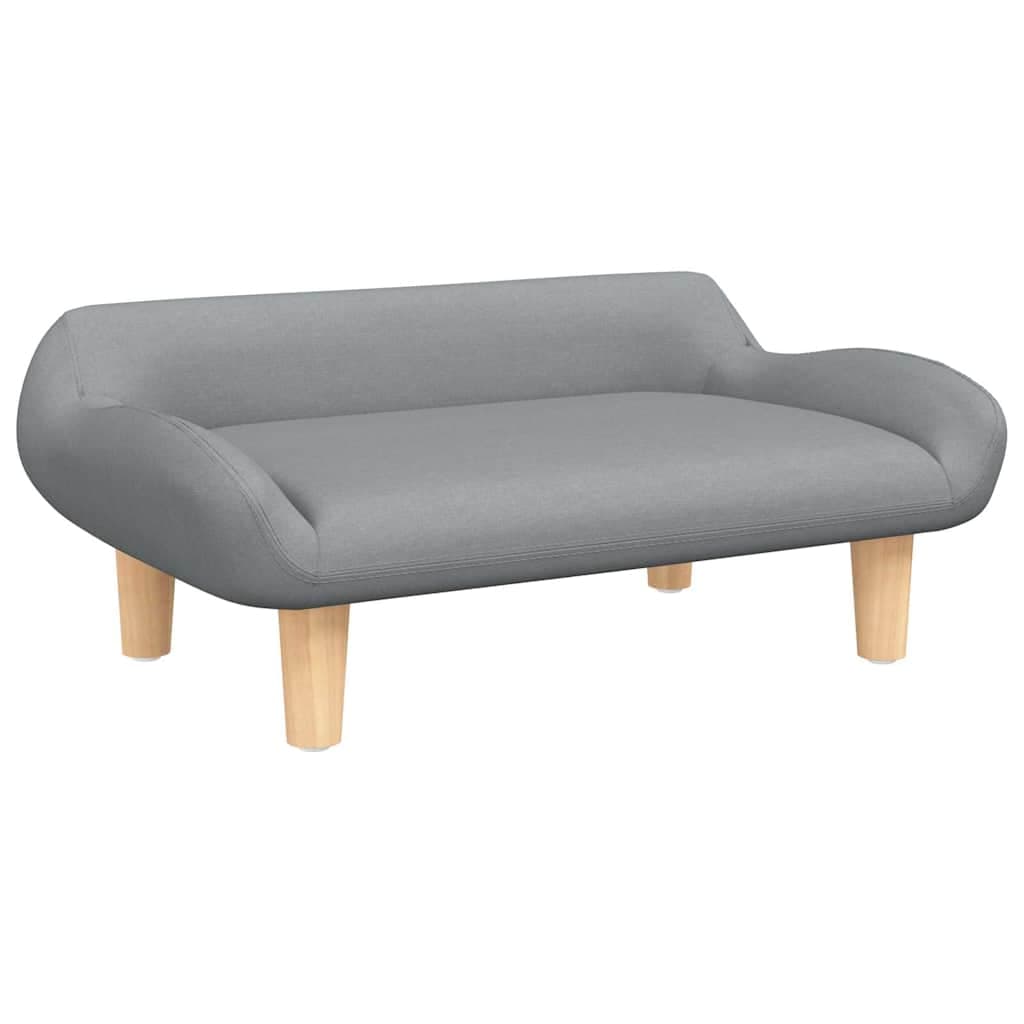 Lettino per Cani Grigio Chiaro 70x40x24 cm in Tessuto — miniatura 2 di 6