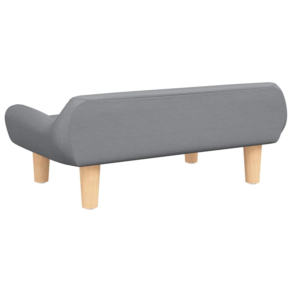 Lettino per Cani Grigio Chiaro 70x40x24 cm in Tessuto — miniatura 4 di 6