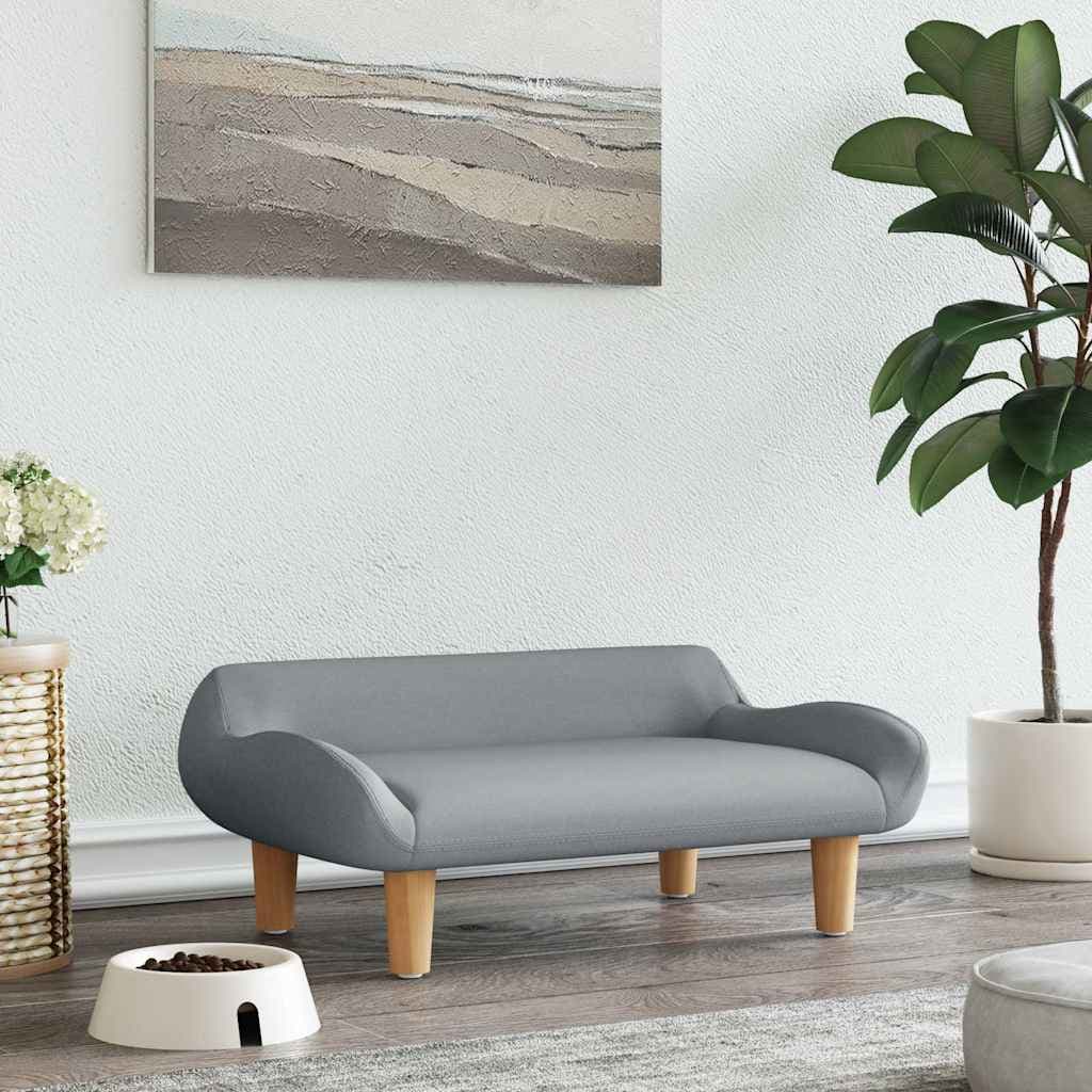 Lettino per Cani Grigio Chiaro 70x40x24 cm in Tessuto — miniatura 1 di 6