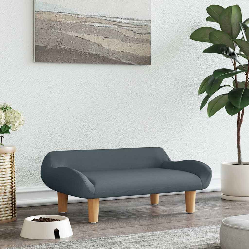 Lettino per Cani Grigio Scuro 70x40x24 cm in Tessuto — miniatura 1 di 6