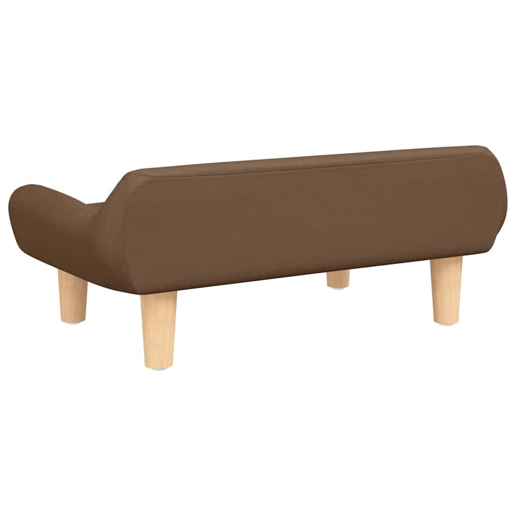 Lettino per Cani Marrone 70x40x24 cm in Tessuto — miniatura 4 di 6