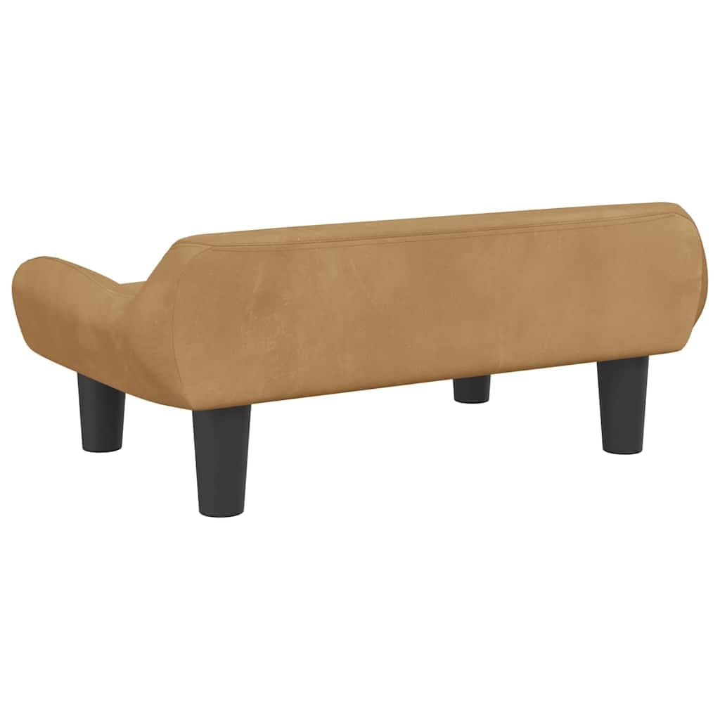 Lettino per Cani Marrone 70x40x24 cm in Velluto — miniatura 4 di 6
