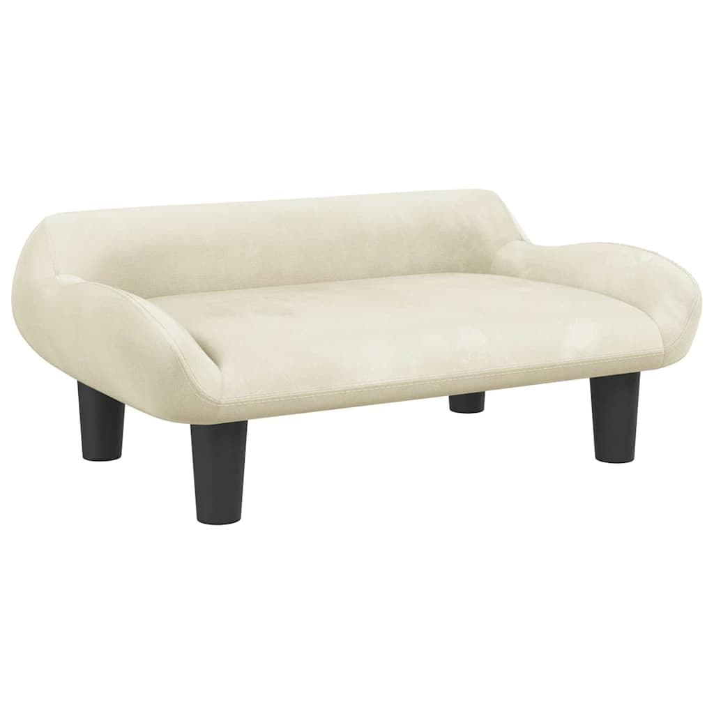 Lettino per Cani Crema 70x40x24 cm in Velluto — miniatura 2 di 6