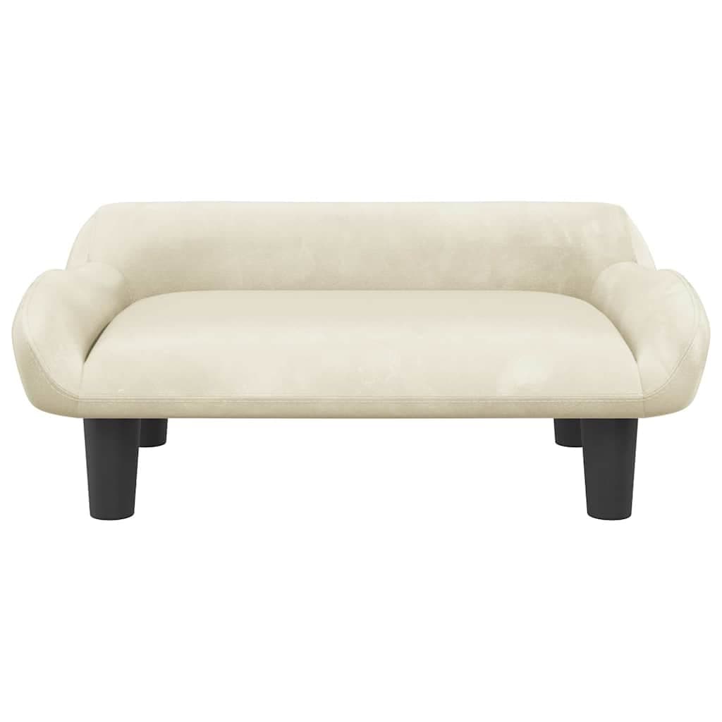 Lettino per Cani Crema 70x40x24 cm in Velluto — miniatura 3 di 6