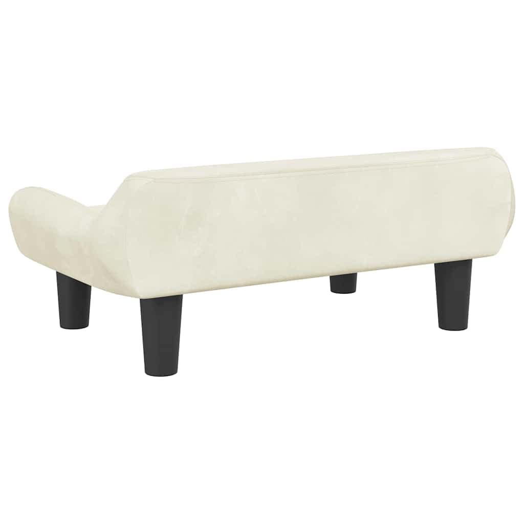 Lettino per Cani Crema 70x40x24 cm in Velluto — miniatura 4 di 6