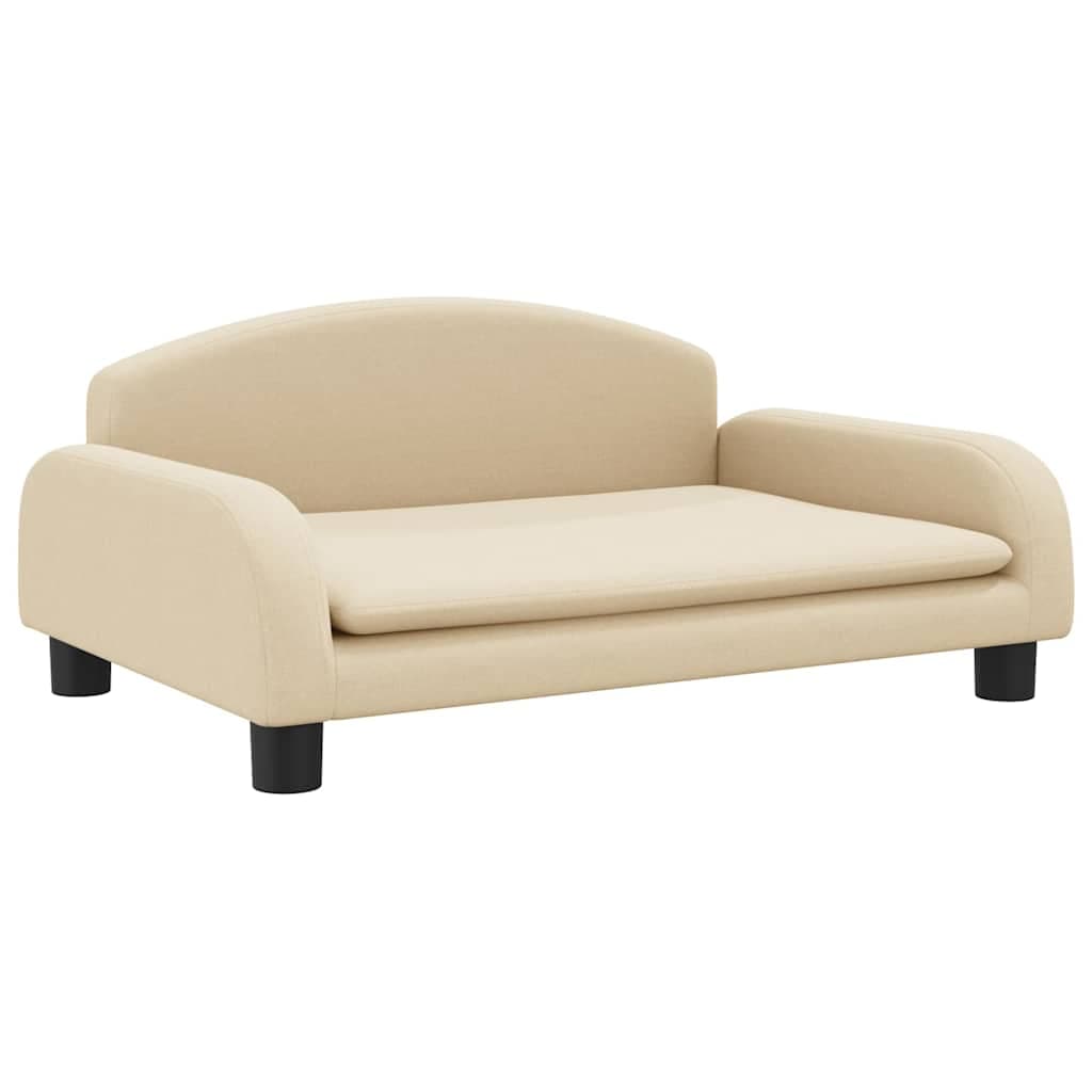Lettino per Cani Crema 70x45x30 cm in Tessuto — miniatura 2 di 6