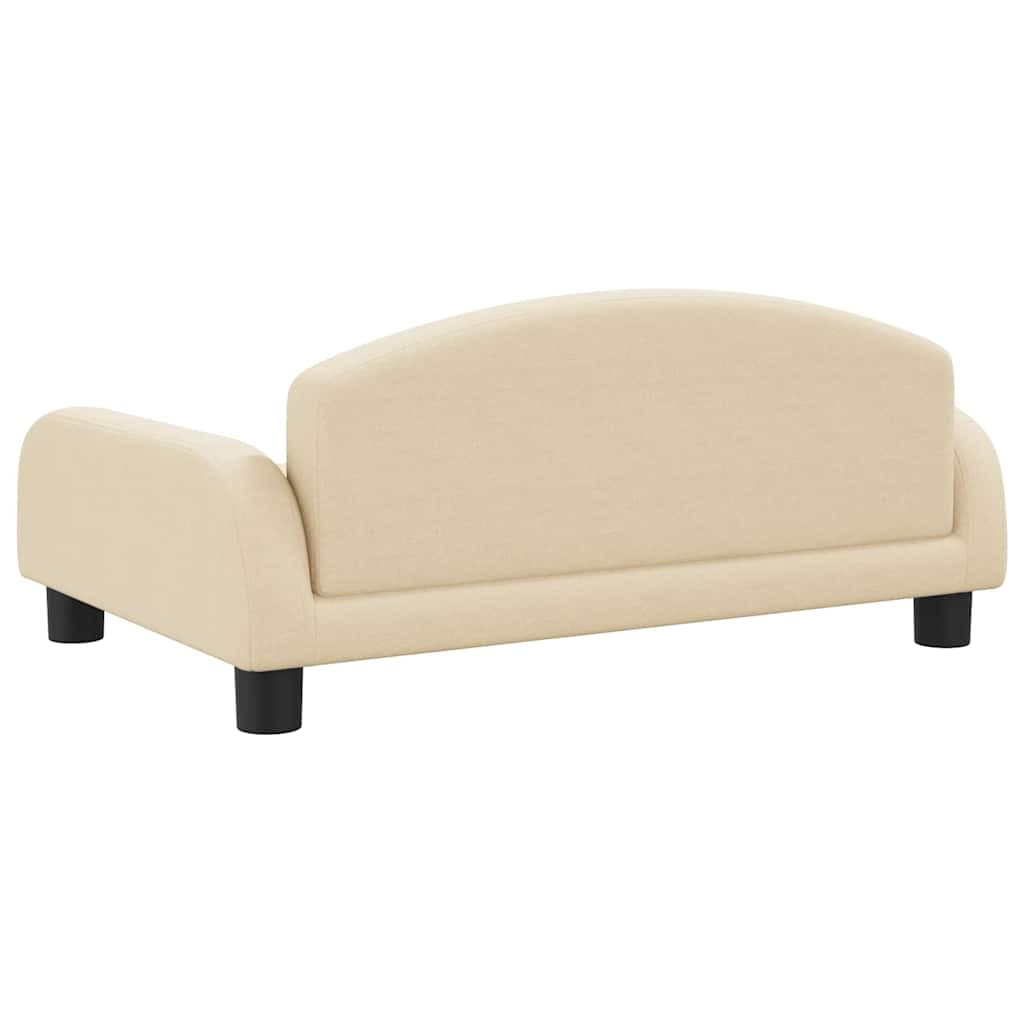 Lettino per Cani Crema 70x45x30 cm in Tessuto — miniatura 4 di 6