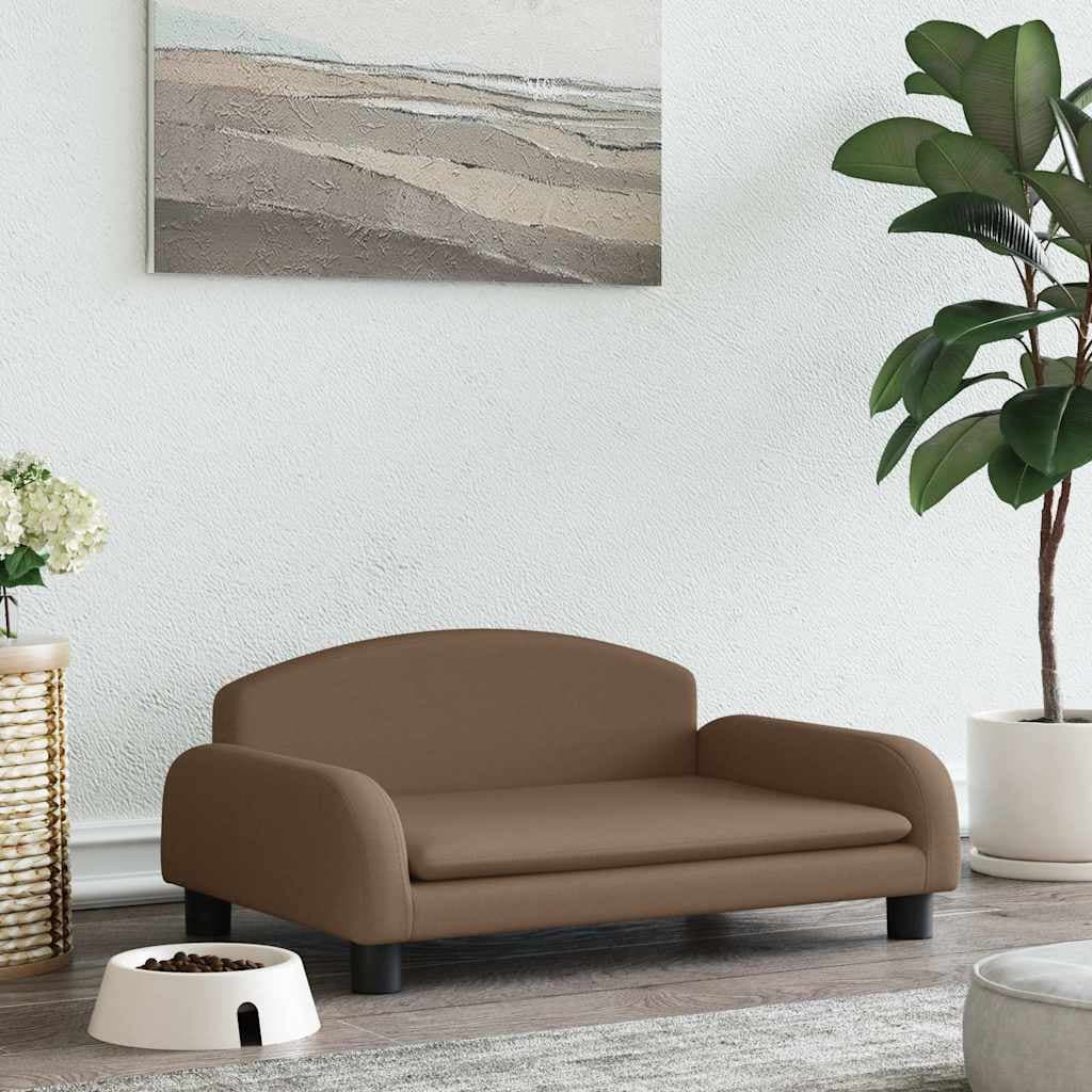 Lettino per Cani Marrone 70x45x30 cm in Tessuto — miniatura 1 di 6
