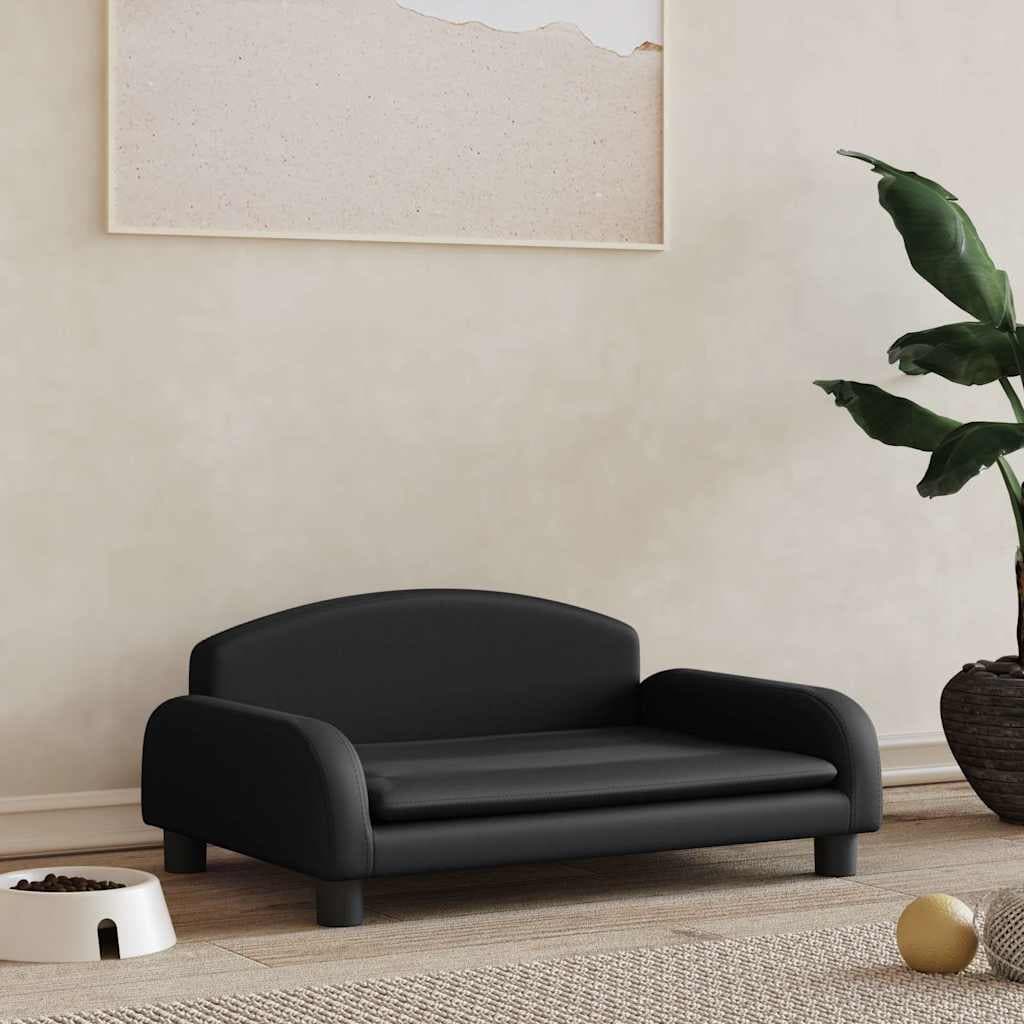 Lettino per Cani Nero 70x45x30 cm in Similpelle — miniatura 1 di 6
