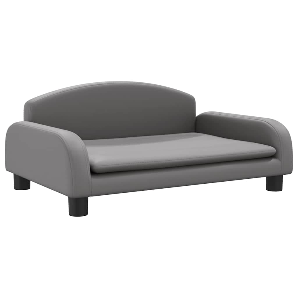 Lettino per Cani Grigio 70x45x30 cm in Similpelle — miniatura 2 di 6