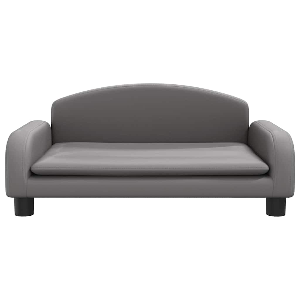 Lettino per Cani Grigio 70x45x30 cm in Similpelle — miniatura 3 di 6