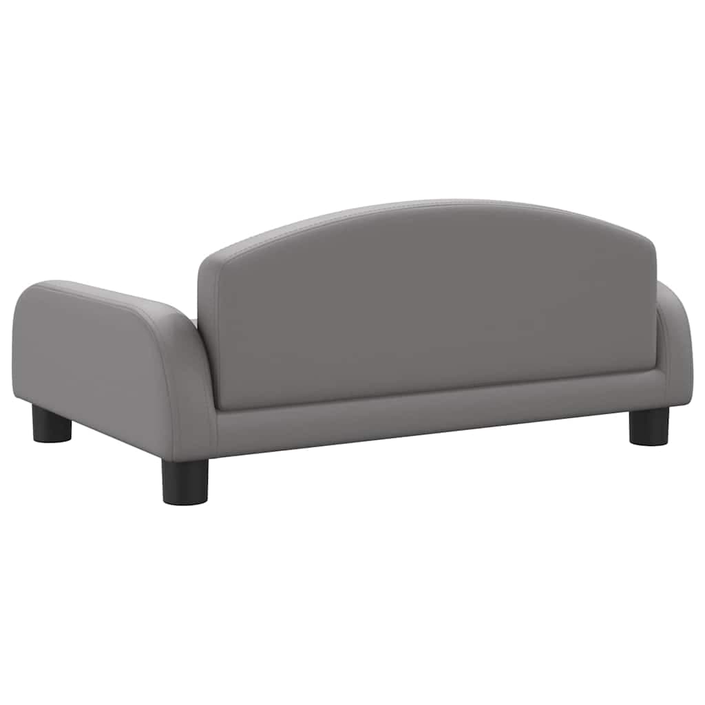 Lettino per Cani Grigio 70x45x30 cm in Similpelle — miniatura 4 di 6
